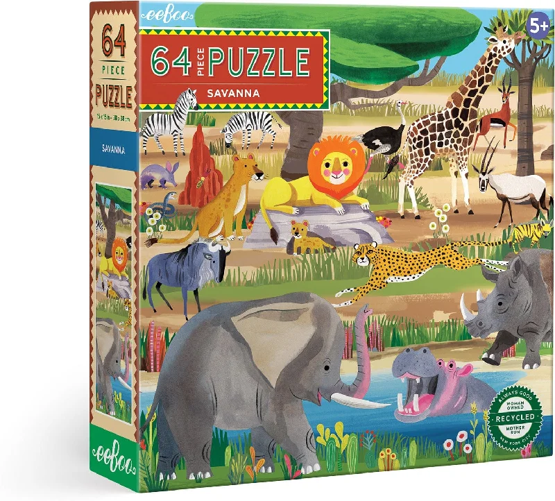 Puzzle - shaped key holders for organization​ Savanna - 64 Piece Puzzle