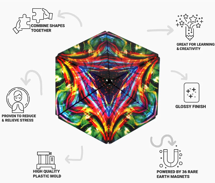 Nature - themed puzzles featuring landscapes​ Shashibo Artist Series - Cosmic Surfer