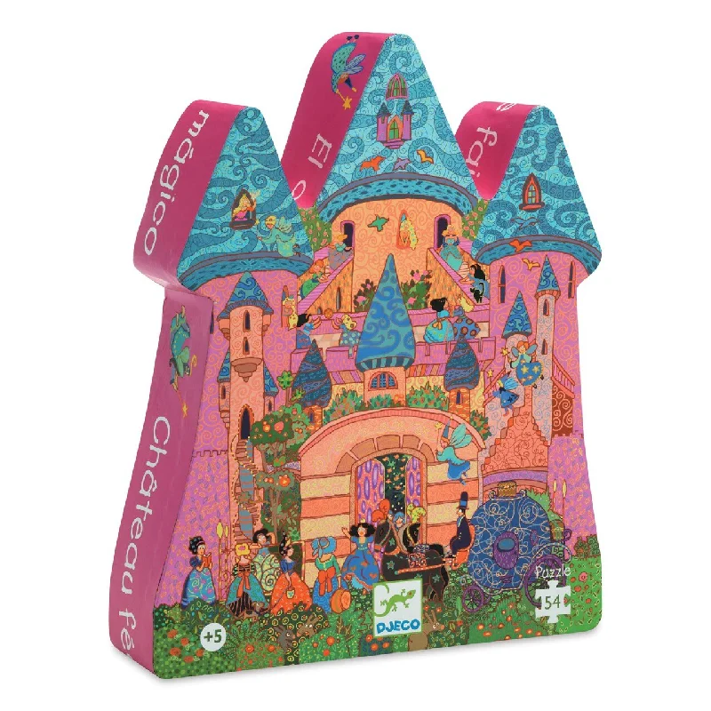 Puzzle - themed sculptures for art galleries​ DJECO Silhouette Puzzle - The Fairy Castle - 54 pcs