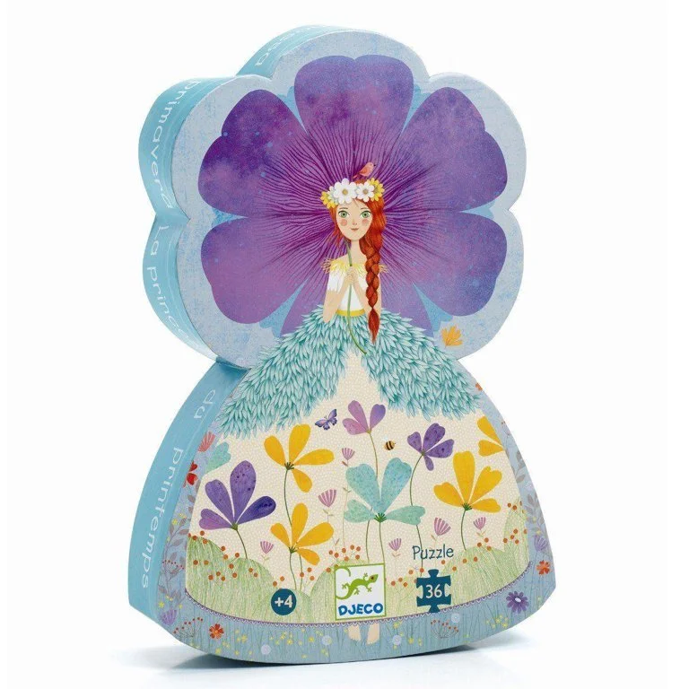 Puzzle - based fitness challenges for physical activity​ DJECO Silhouette Puzzle - The Princess of Spring - 36 pcs