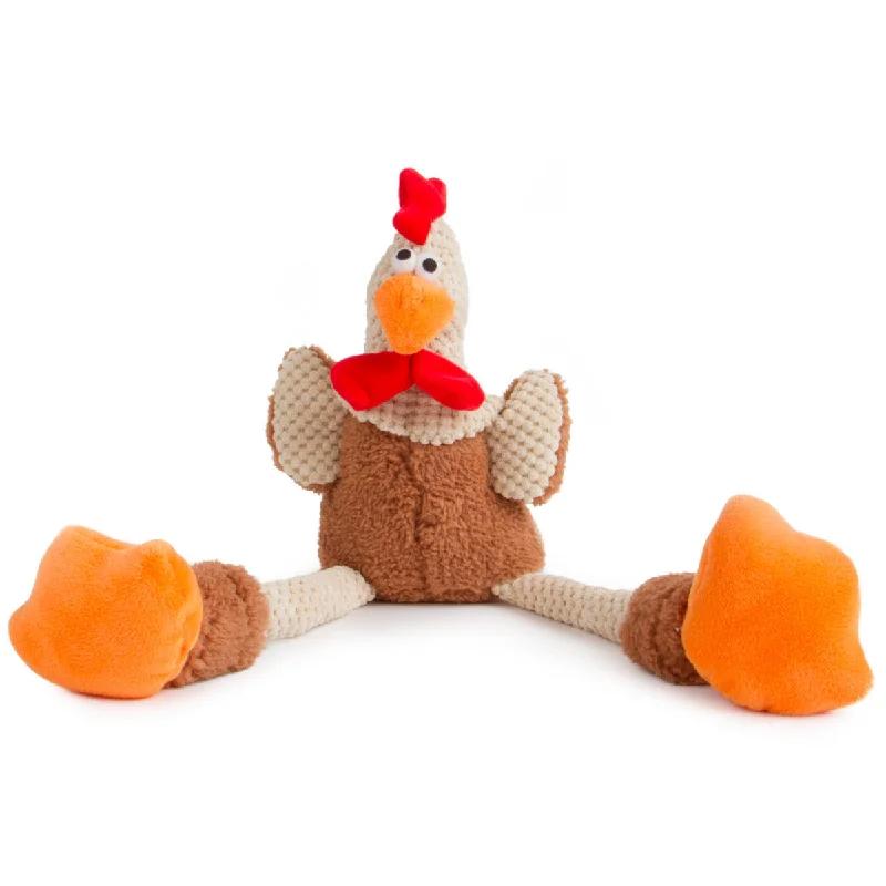 Plush toys for fish lovers in colorful fish designs GoDog's Skinny Rooster with Chewguard Plush toys for fish lovers in colorful fish designs GoDog's Skinny Rooster with Chewguard