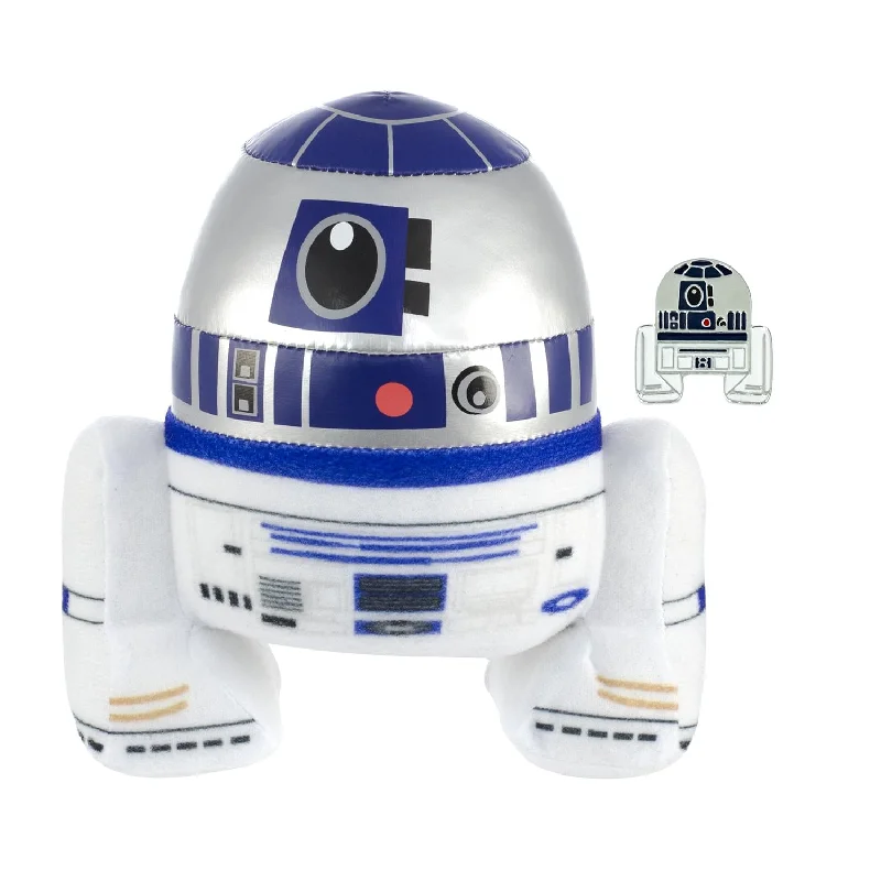 Plush toys for writers with pen or book - shaped accessories​ Star Wars R2-D2 Stylized 7 Inch Plush With Enamel Pin