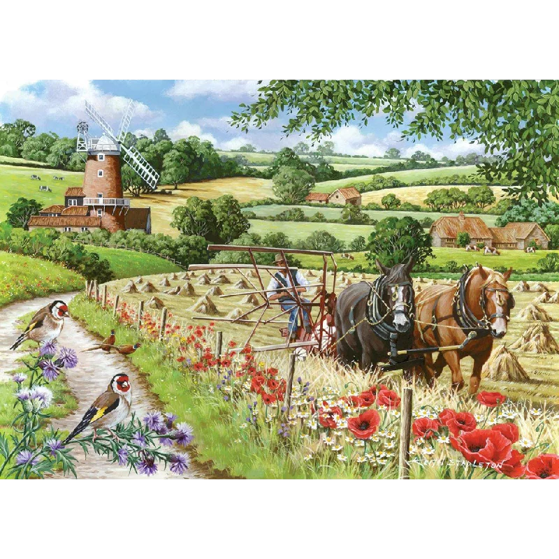 Puzzle - shaped bookends for book lovers​ The House of Puzzles Windmill Lane, Big 500 Piece Jigsaw Puzzle