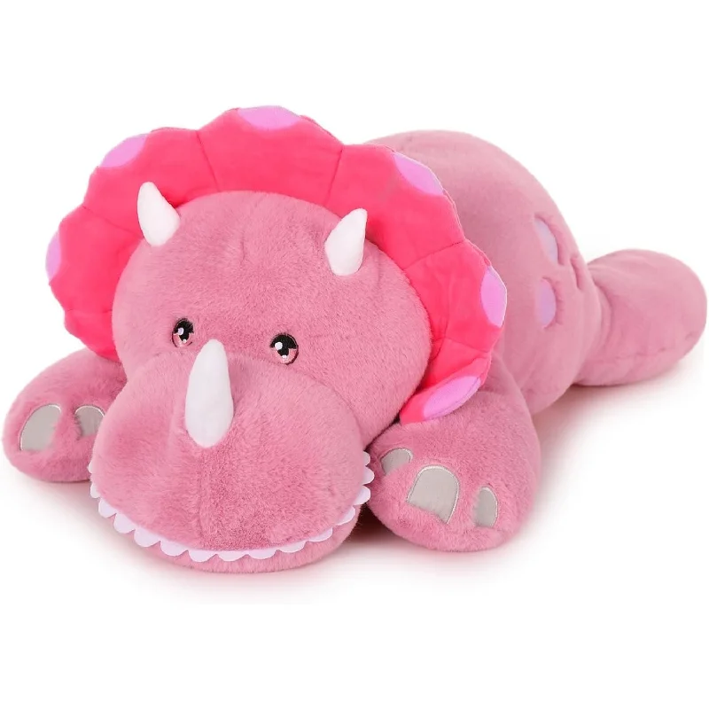 Plush toys for birdwatchers with bird - shaped forms Triceratops Glow-in-the-dark Weighted Plush Toy, Pink, 31.5 Inches Plush toys for birdwatchers with bird - shaped forms Triceratops Glow-in-the-dark Weighted Plush Toy, Pink, 31.5 Inches