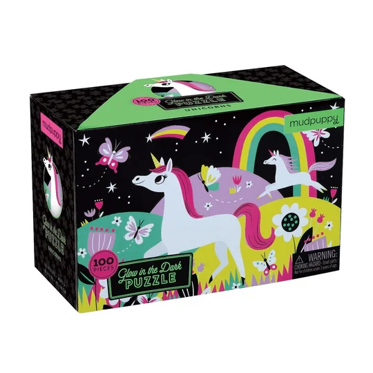 Puzzle - shaped key holders for organization​ Unicorns Glow In The Dark 100Pc Puzzle