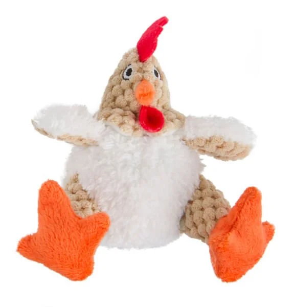 Plush toys for plumbers with wrench - or pipe - shaped features​ Fat White Rooster Dog Toy